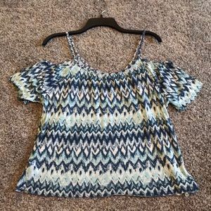 Aeropostale chevron cold shoulder top
